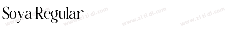 Soya Regular字体转换